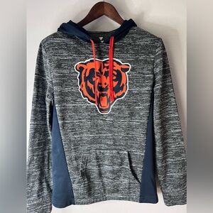 Fanatics Mens S Chicago Bears NFL Hoodie Sweatshirt Heather Gray Blue Orange